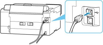 Drucker mit USB-Kabel